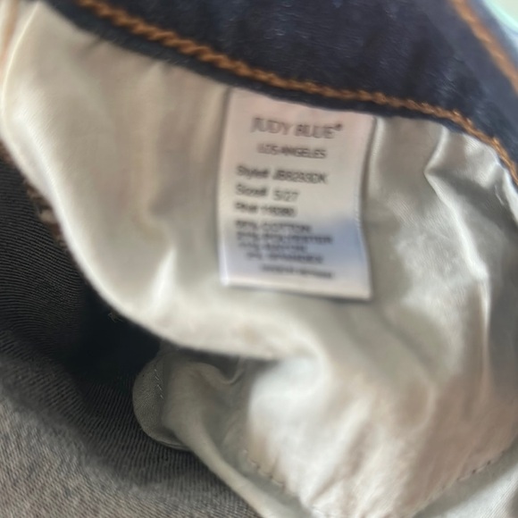 Judy Blue Blue Straight Leg Jeans with Distressed Hem - Picture 9 of 9